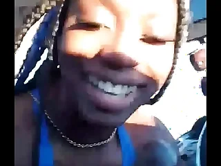 Ebony deepthroats dick